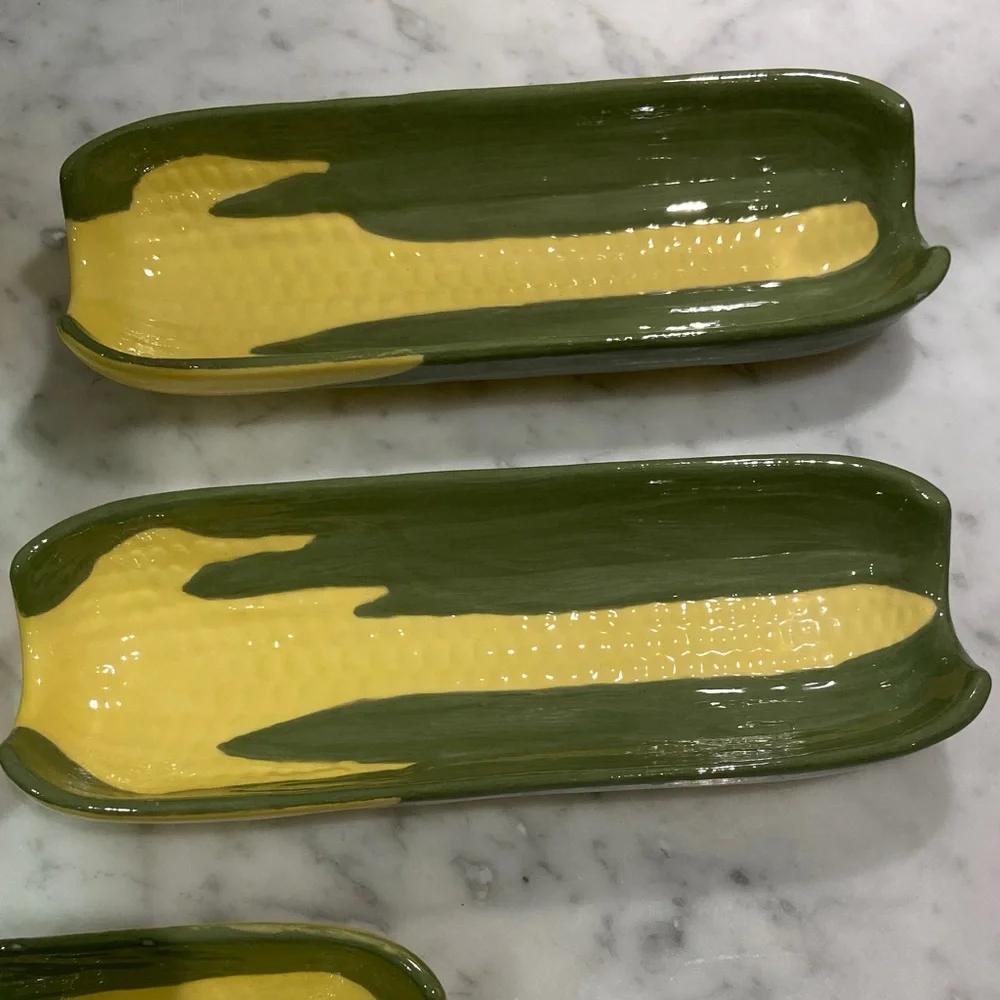 Set of 5 Corn-Shaped Ceramic Dishes - Picture 2 of 8
